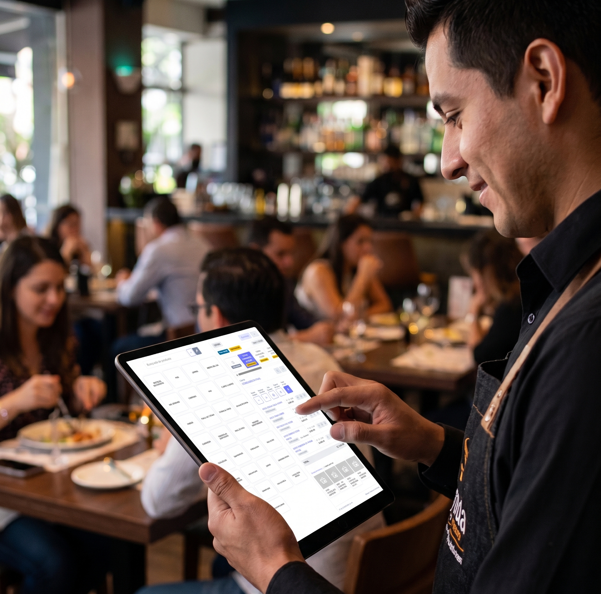 Interface de gestión de restaurante